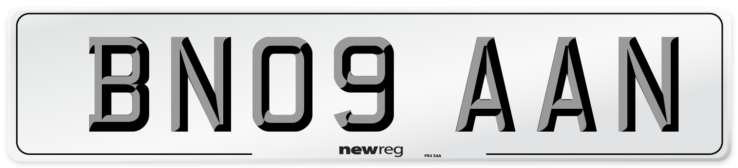 BN09 AAN Number Plate from New Reg